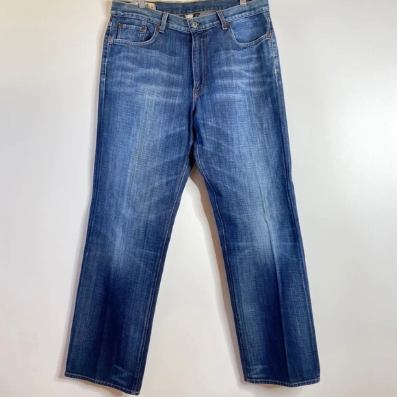 Lucky Brand Mens 181 Jeans Sz 36x32 Relaxed Straight Medium Wash 100% Cotton USA - Picture 1 of 16